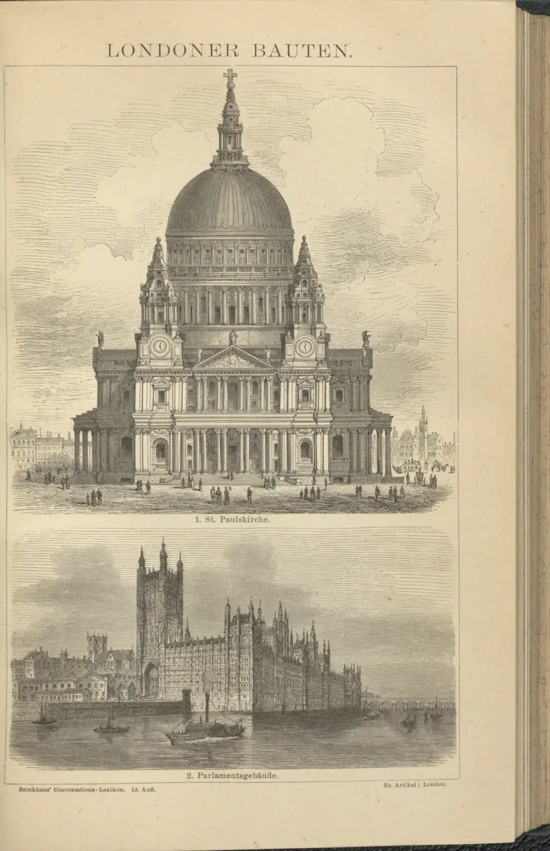 Tafel: Londoner Bauten