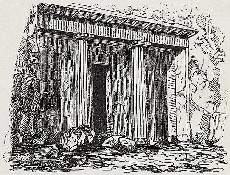 Fig. 77. Eingang eines Grabes bei Benihassan.