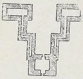 Fig. 108. Pavillon zu haften, aber nichtschreienden Farben, Medinet-Abu. ohne viel Schatten u. Lichteffekt, eben