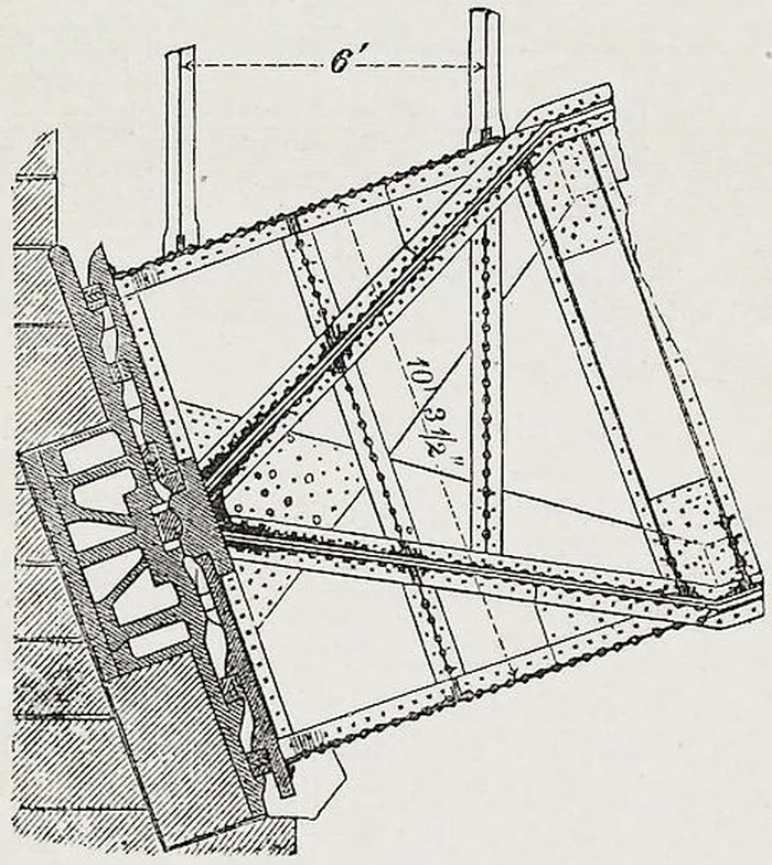 Fig. 938. Kämpferscharnier der Rheinbrücke bei Koblenz.