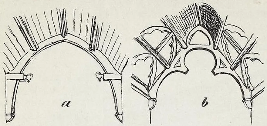 Fig. 1621. Englische Dachstühle.