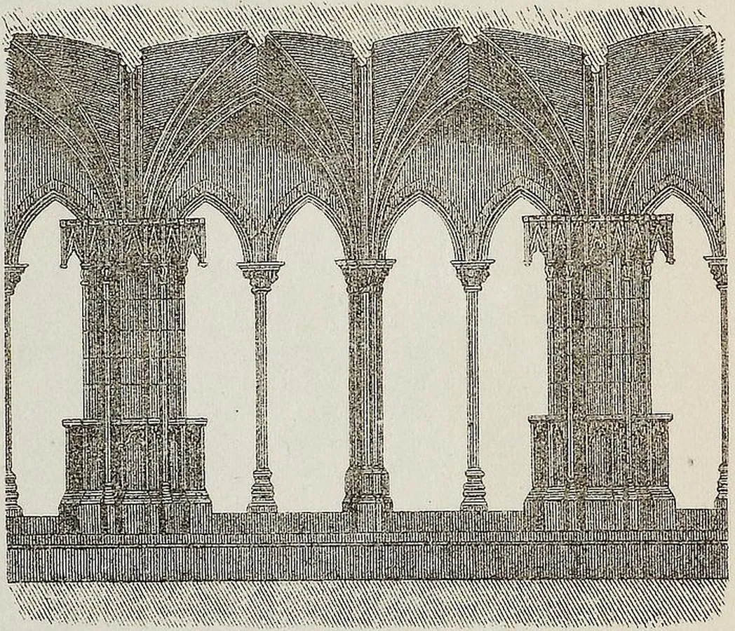 Fig. 2402. Kreuzgang von St. Trophime in Arles (gothischer Theil).