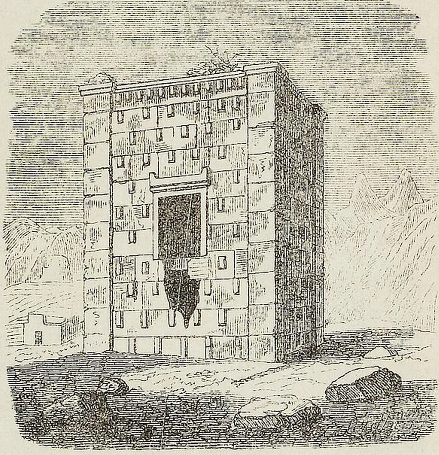 Fig. 2796. Feuertempel in Isthakar. Zu Art. persische Kunst.
