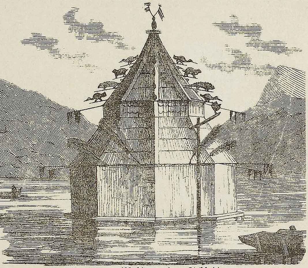 Fig. 2847. Pfahltempel zu Tobbadie.