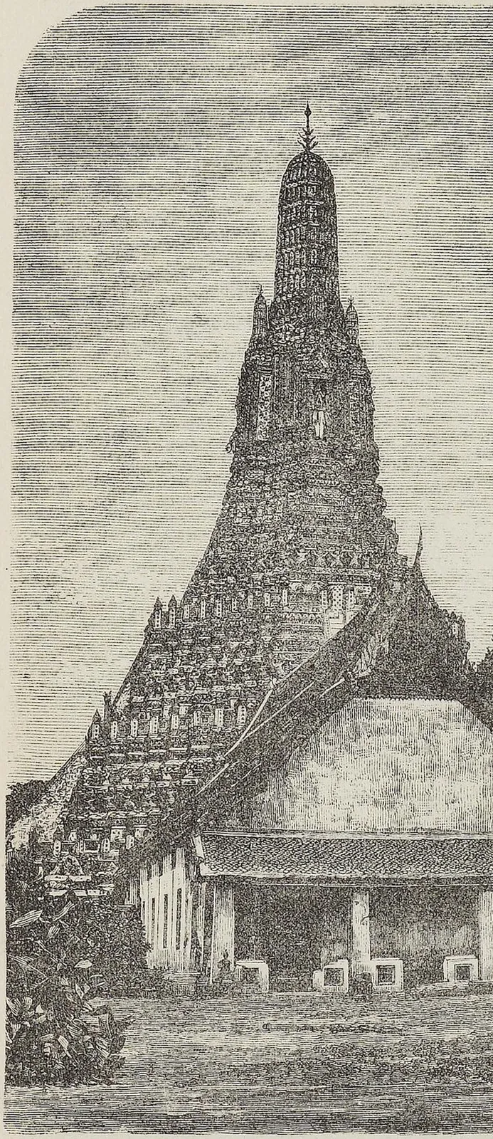 Fig. 3198. Pagode des Wät-Tschang zu Bangkok. Zu Art. siamesische Bauweise.